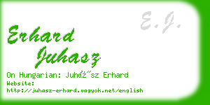 erhard juhasz business card